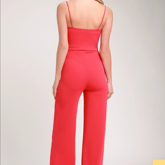 Tilia hot pink wide leg jumpsuit - Picture 2 of 2